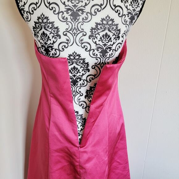 David's Bridal Midi A-line Halter Dress - Picture 3 of 5